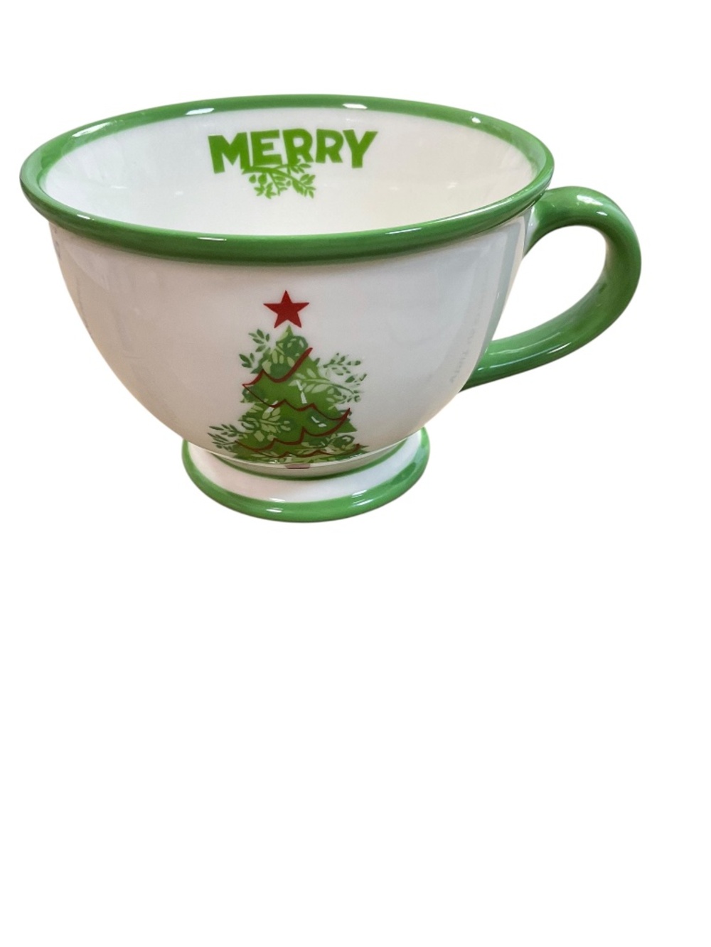 Starbucks Holiday 2007 Christmas Tree Merry Pedestal Mug 10 oz Collectible